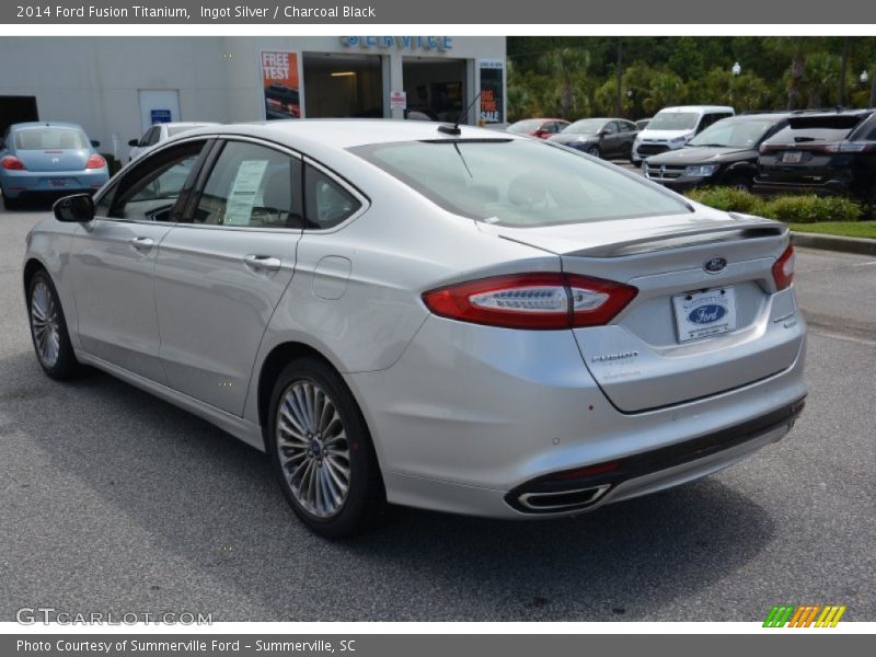 Ingot Silver / Charcoal Black 2014 Ford Fusion Titanium
