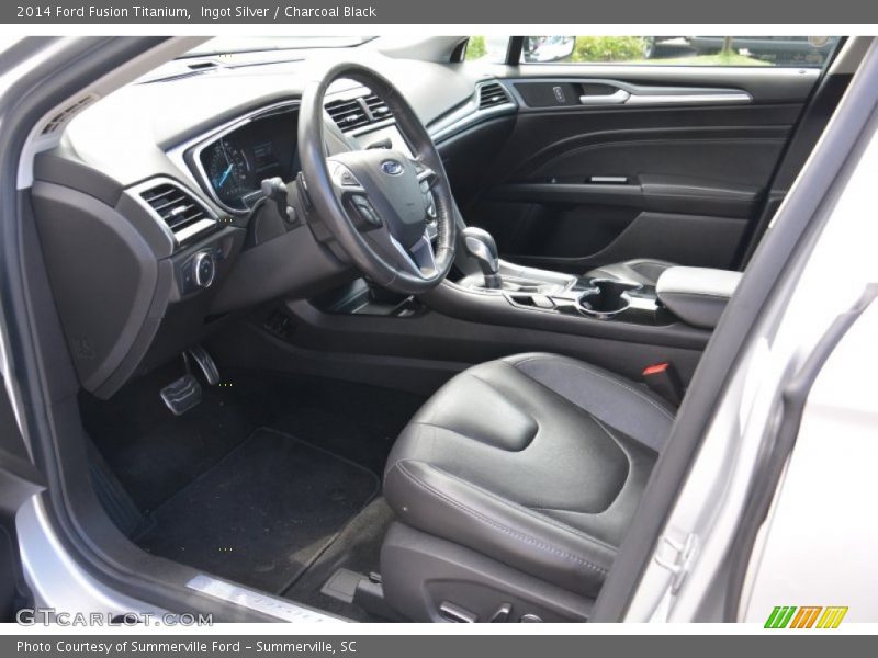 Ingot Silver / Charcoal Black 2014 Ford Fusion Titanium
