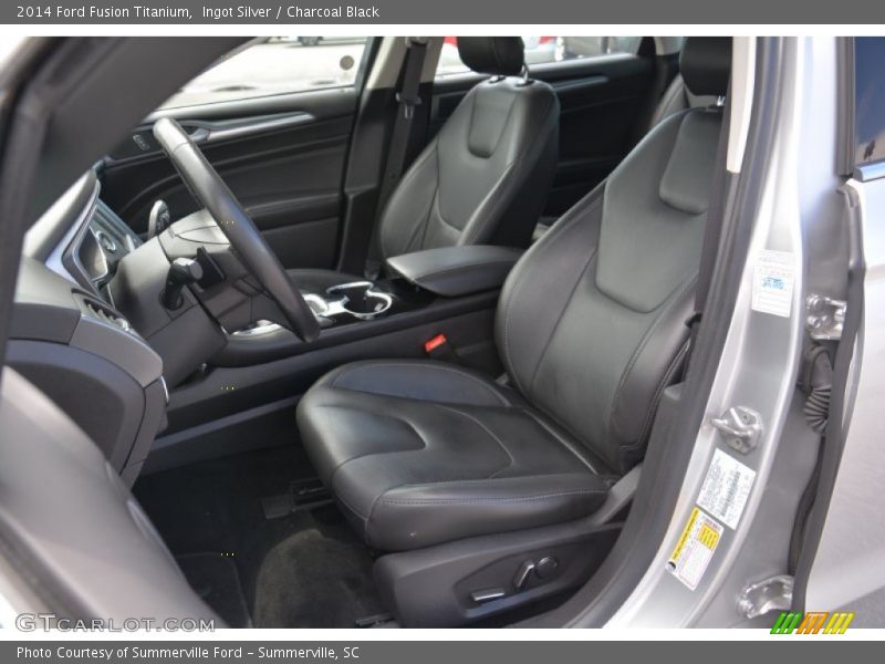 Ingot Silver / Charcoal Black 2014 Ford Fusion Titanium