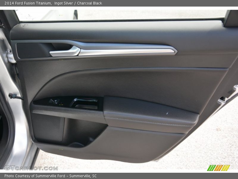 Ingot Silver / Charcoal Black 2014 Ford Fusion Titanium