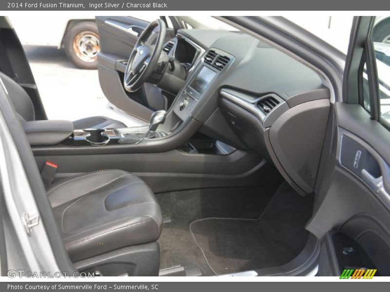 Ingot Silver / Charcoal Black 2014 Ford Fusion Titanium