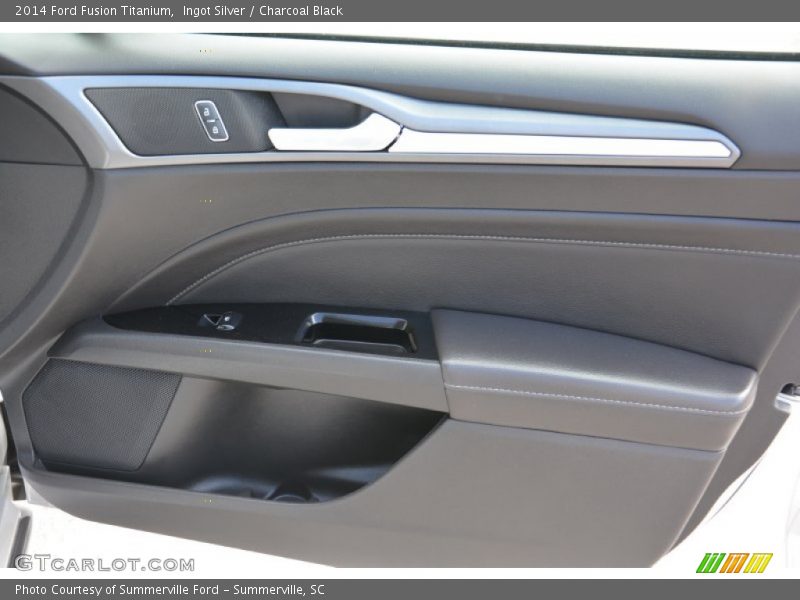Ingot Silver / Charcoal Black 2014 Ford Fusion Titanium