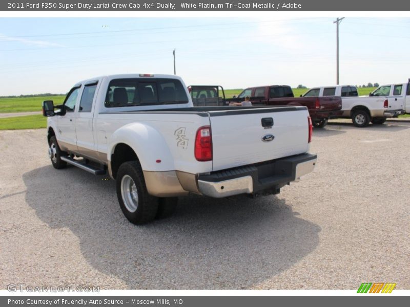 White Platinum Tri-Coat Metallic / Adobe 2011 Ford F350 Super Duty Lariat Crew Cab 4x4 Dually