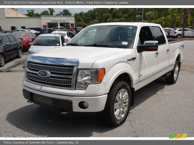Oxford White / King Ranch Chaparral Leather 2012 Ford F150 Platinum SuperCrew 4x4