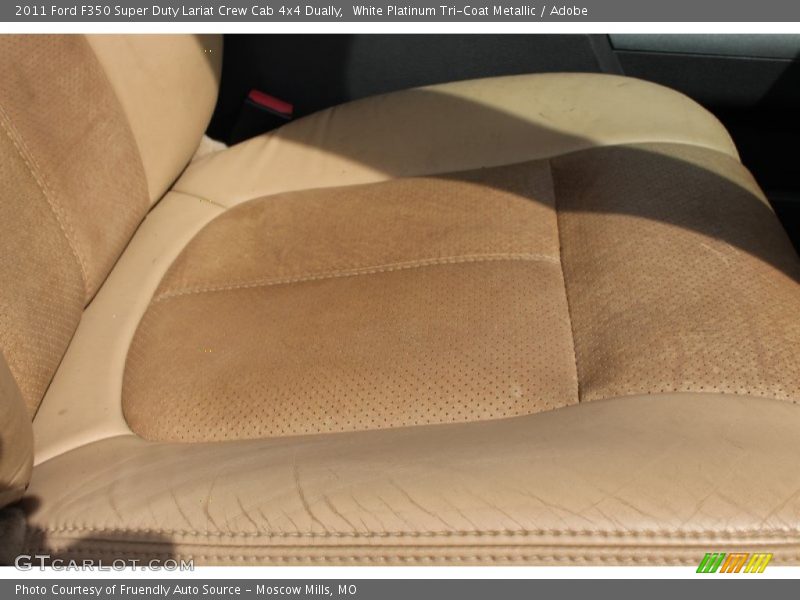 White Platinum Tri-Coat Metallic / Adobe 2011 Ford F350 Super Duty Lariat Crew Cab 4x4 Dually