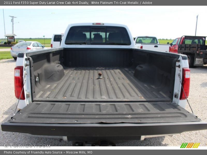 White Platinum Tri-Coat Metallic / Adobe 2011 Ford F350 Super Duty Lariat Crew Cab 4x4 Dually
