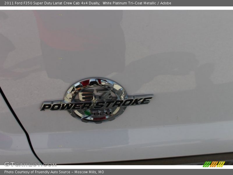 White Platinum Tri-Coat Metallic / Adobe 2011 Ford F350 Super Duty Lariat Crew Cab 4x4 Dually