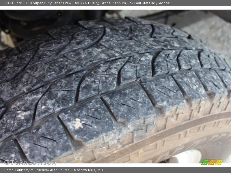 White Platinum Tri-Coat Metallic / Adobe 2011 Ford F350 Super Duty Lariat Crew Cab 4x4 Dually