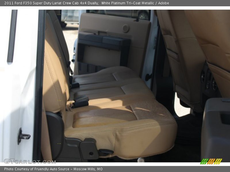 White Platinum Tri-Coat Metallic / Adobe 2011 Ford F350 Super Duty Lariat Crew Cab 4x4 Dually