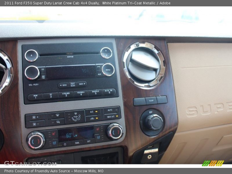 White Platinum Tri-Coat Metallic / Adobe 2011 Ford F350 Super Duty Lariat Crew Cab 4x4 Dually