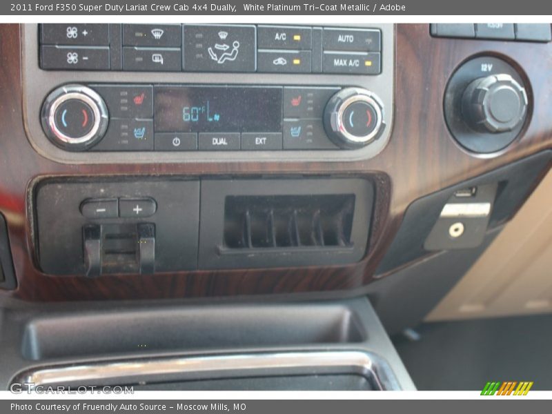 White Platinum Tri-Coat Metallic / Adobe 2011 Ford F350 Super Duty Lariat Crew Cab 4x4 Dually