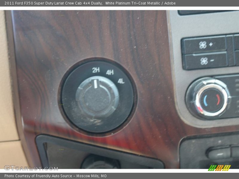 White Platinum Tri-Coat Metallic / Adobe 2011 Ford F350 Super Duty Lariat Crew Cab 4x4 Dually