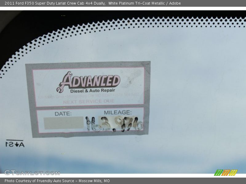 White Platinum Tri-Coat Metallic / Adobe 2011 Ford F350 Super Duty Lariat Crew Cab 4x4 Dually