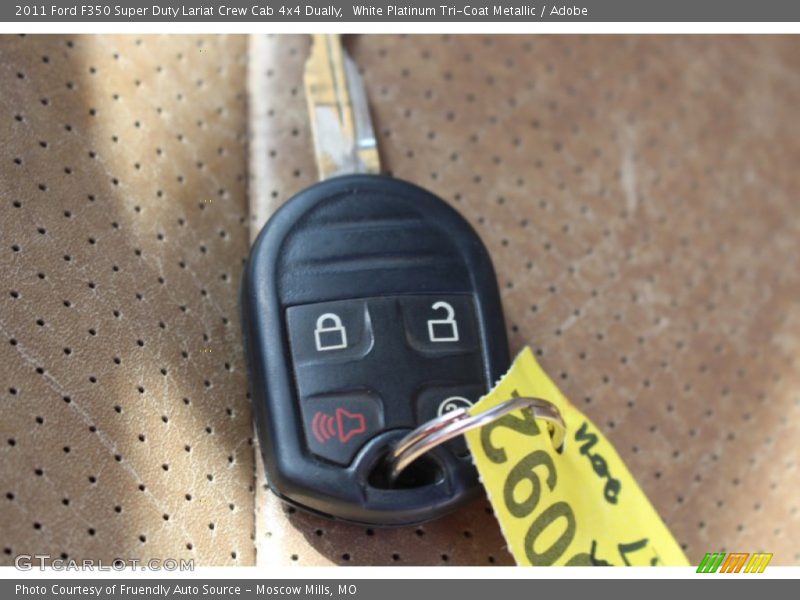 White Platinum Tri-Coat Metallic / Adobe 2011 Ford F350 Super Duty Lariat Crew Cab 4x4 Dually