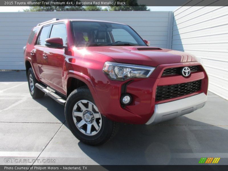 Barcelona Red Metallic / Black 2015 Toyota 4Runner Trail Premium 4x4