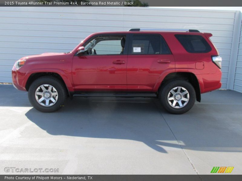 Barcelona Red Metallic / Black 2015 Toyota 4Runner Trail Premium 4x4