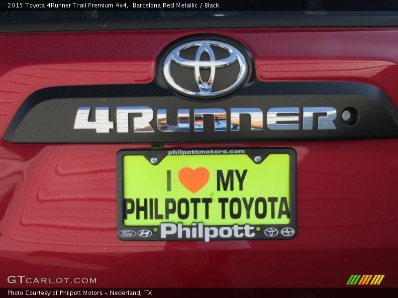 Barcelona Red Metallic / Black 2015 Toyota 4Runner Trail Premium 4x4