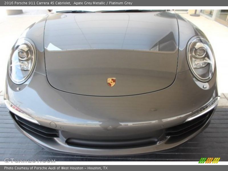 Agate Grey Metallic / Platinum Grey 2016 Porsche 911 Carrera 4S Cabriolet