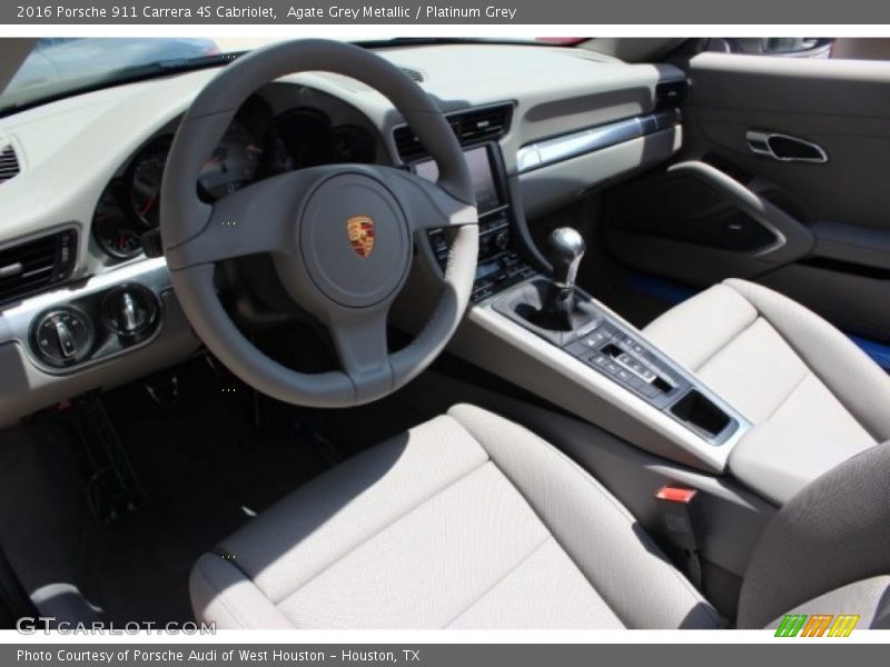 Platinum Grey Interior - 2016 911 Carrera 4S Cabriolet 