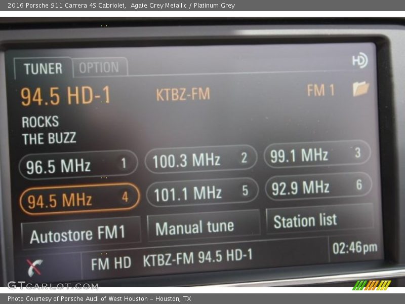 Audio System of 2016 911 Carrera 4S Cabriolet