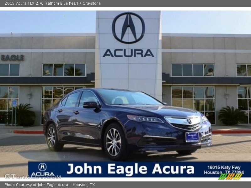 Fathom Blue Pearl / Graystone 2015 Acura TLX 2.4