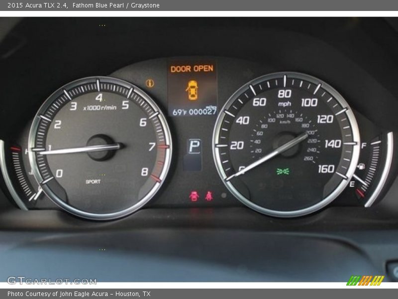 Fathom Blue Pearl / Graystone 2015 Acura TLX 2.4