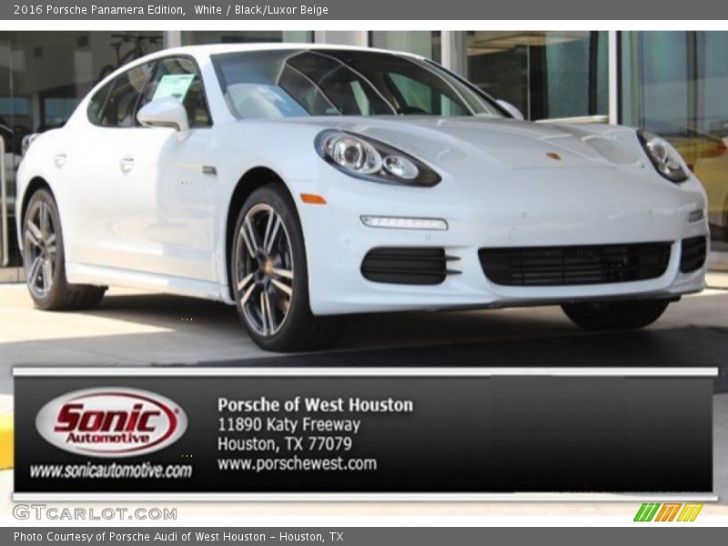White / Black/Luxor Beige 2016 Porsche Panamera Edition