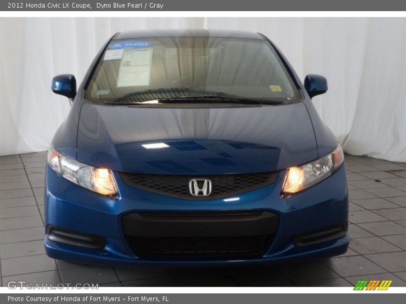 Dyno Blue Pearl / Gray 2012 Honda Civic LX Coupe