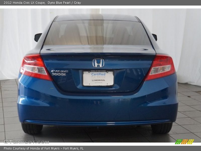 Dyno Blue Pearl / Gray 2012 Honda Civic LX Coupe