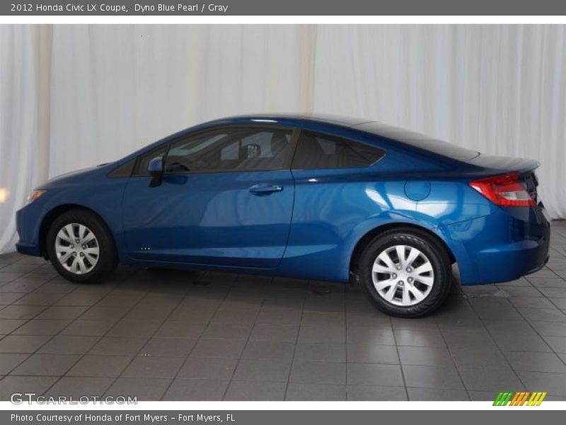 Dyno Blue Pearl / Gray 2012 Honda Civic LX Coupe