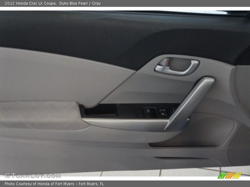 Dyno Blue Pearl / Gray 2012 Honda Civic LX Coupe