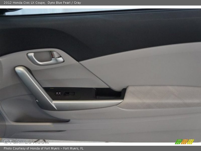 Dyno Blue Pearl / Gray 2012 Honda Civic LX Coupe