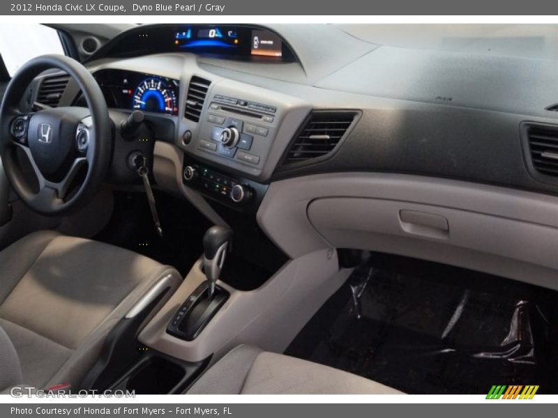 Dyno Blue Pearl / Gray 2012 Honda Civic LX Coupe