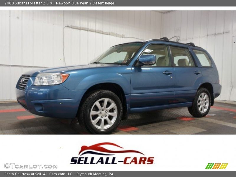 Newport Blue Pearl / Desert Beige 2008 Subaru Forester 2.5 X