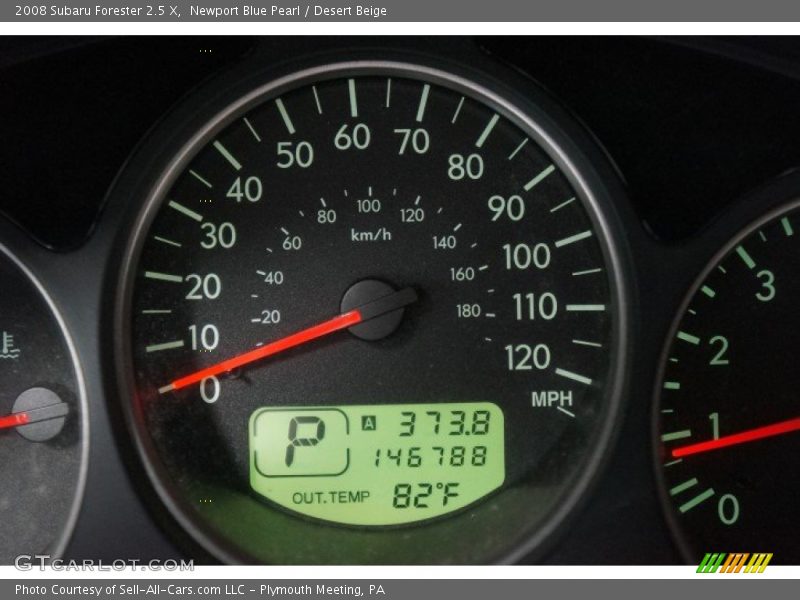 Newport Blue Pearl / Desert Beige 2008 Subaru Forester 2.5 X