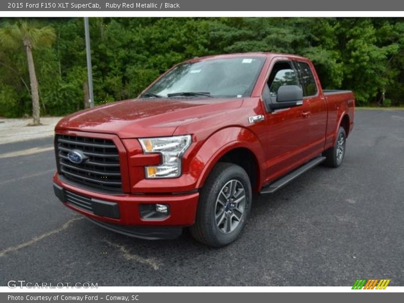 Ruby Red Metallic / Black 2015 Ford F150 XLT SuperCab