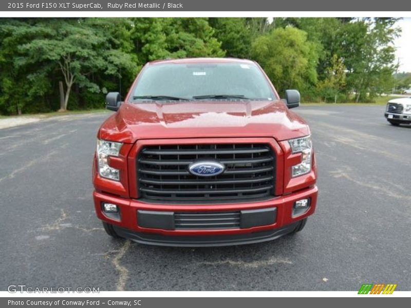 Ruby Red Metallic / Black 2015 Ford F150 XLT SuperCab