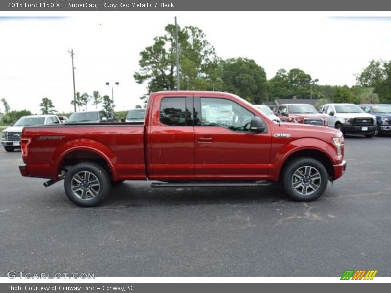 Ruby Red Metallic / Black 2015 Ford F150 XLT SuperCab