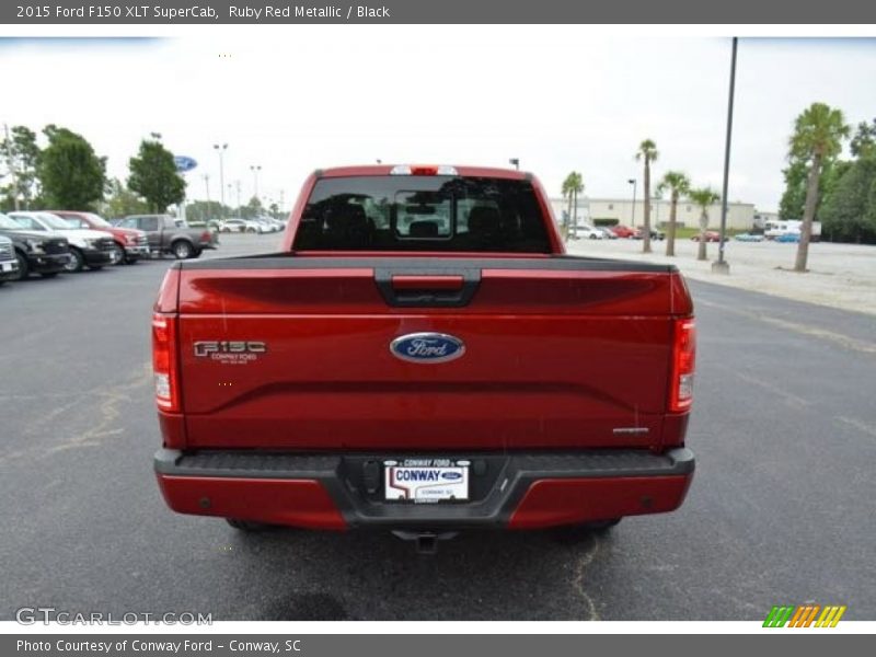 Ruby Red Metallic / Black 2015 Ford F150 XLT SuperCab