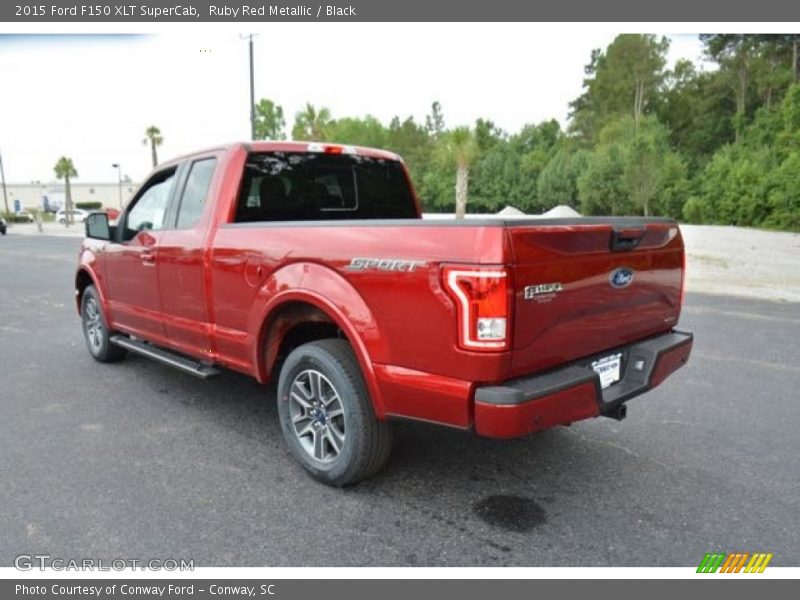 Ruby Red Metallic / Black 2015 Ford F150 XLT SuperCab