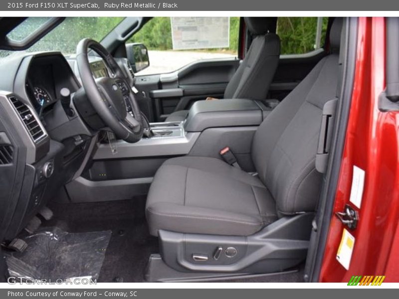 Ruby Red Metallic / Black 2015 Ford F150 XLT SuperCab