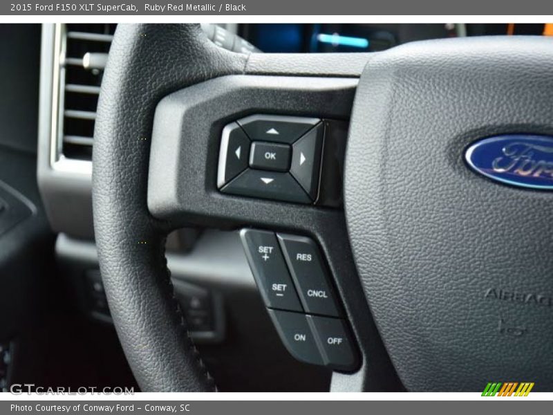 Ruby Red Metallic / Black 2015 Ford F150 XLT SuperCab