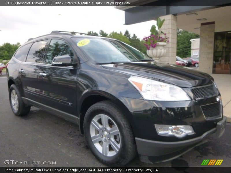 Black Granite Metallic / Dark Gray/Light Gray 2010 Chevrolet Traverse LT