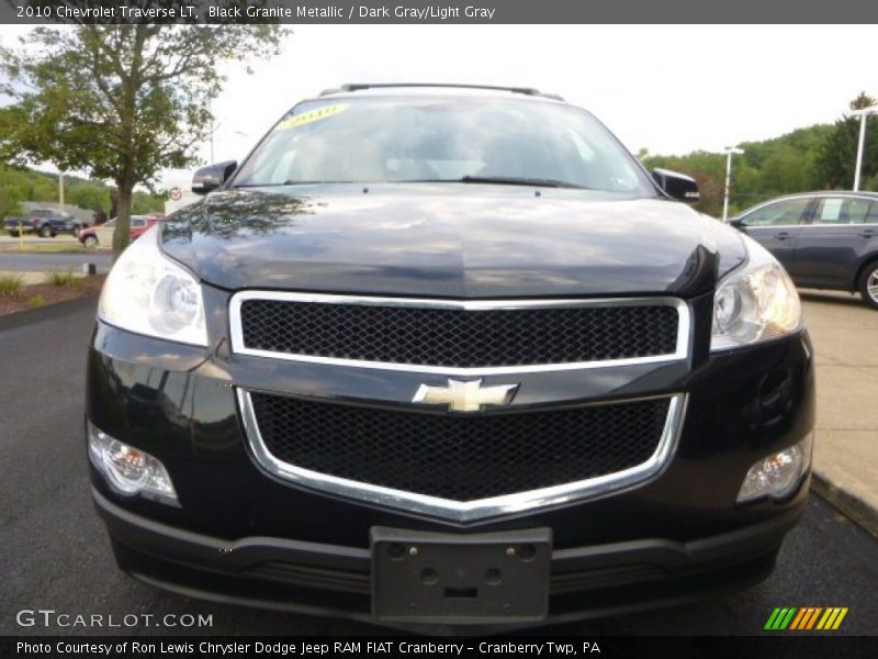 Black Granite Metallic / Dark Gray/Light Gray 2010 Chevrolet Traverse LT