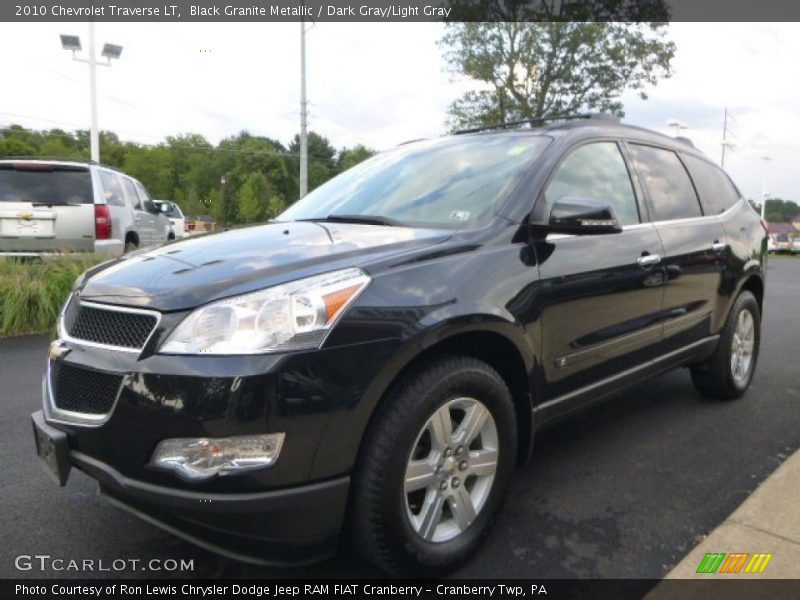 Black Granite Metallic / Dark Gray/Light Gray 2010 Chevrolet Traverse LT