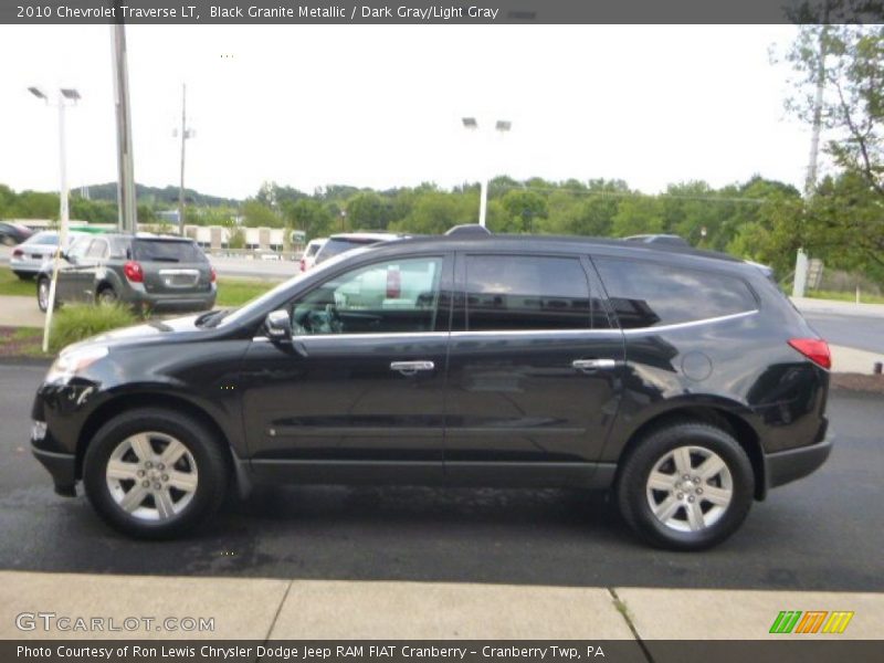 Black Granite Metallic / Dark Gray/Light Gray 2010 Chevrolet Traverse LT