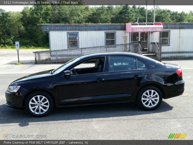 Black / Titan Black 2012 Volkswagen Jetta SE Sedan