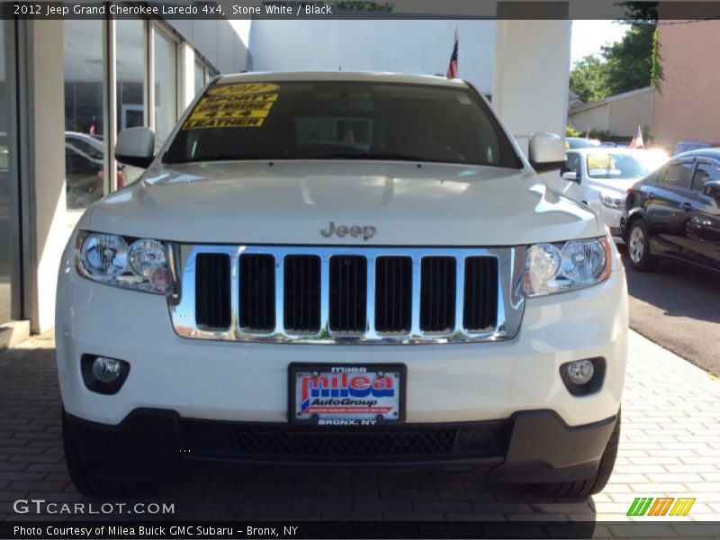Stone White / Black 2012 Jeep Grand Cherokee Laredo 4x4