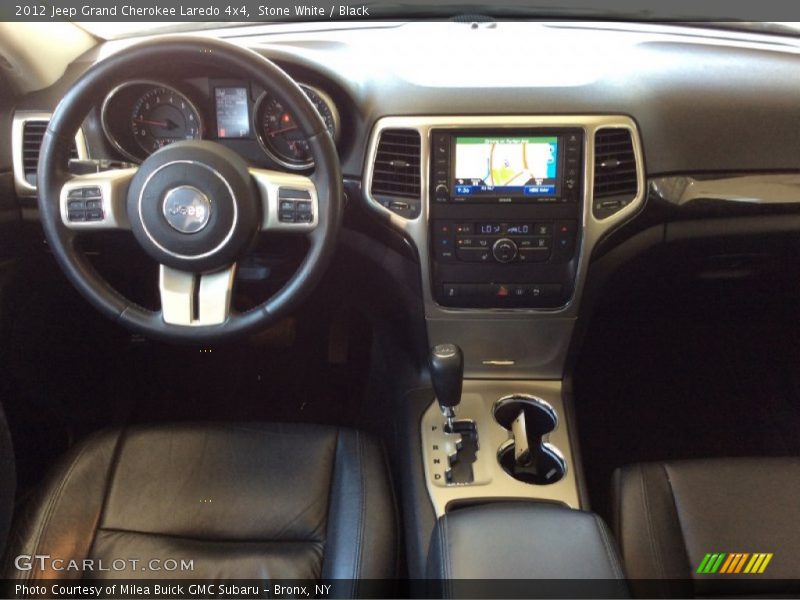 Stone White / Black 2012 Jeep Grand Cherokee Laredo 4x4