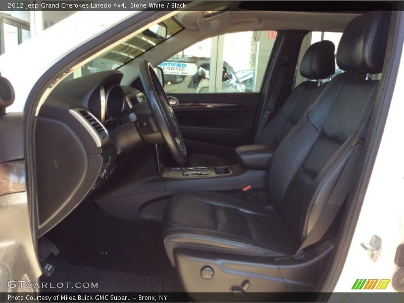 Stone White / Black 2012 Jeep Grand Cherokee Laredo 4x4